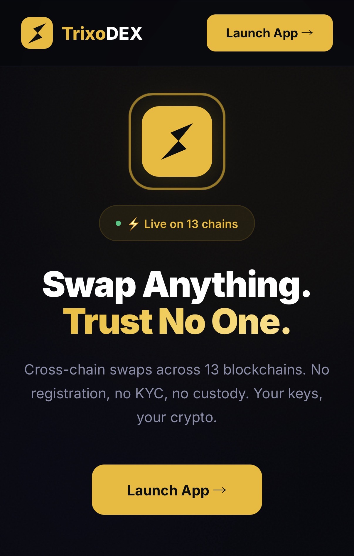 Decentralized Exchange — Cross-Chain DEX